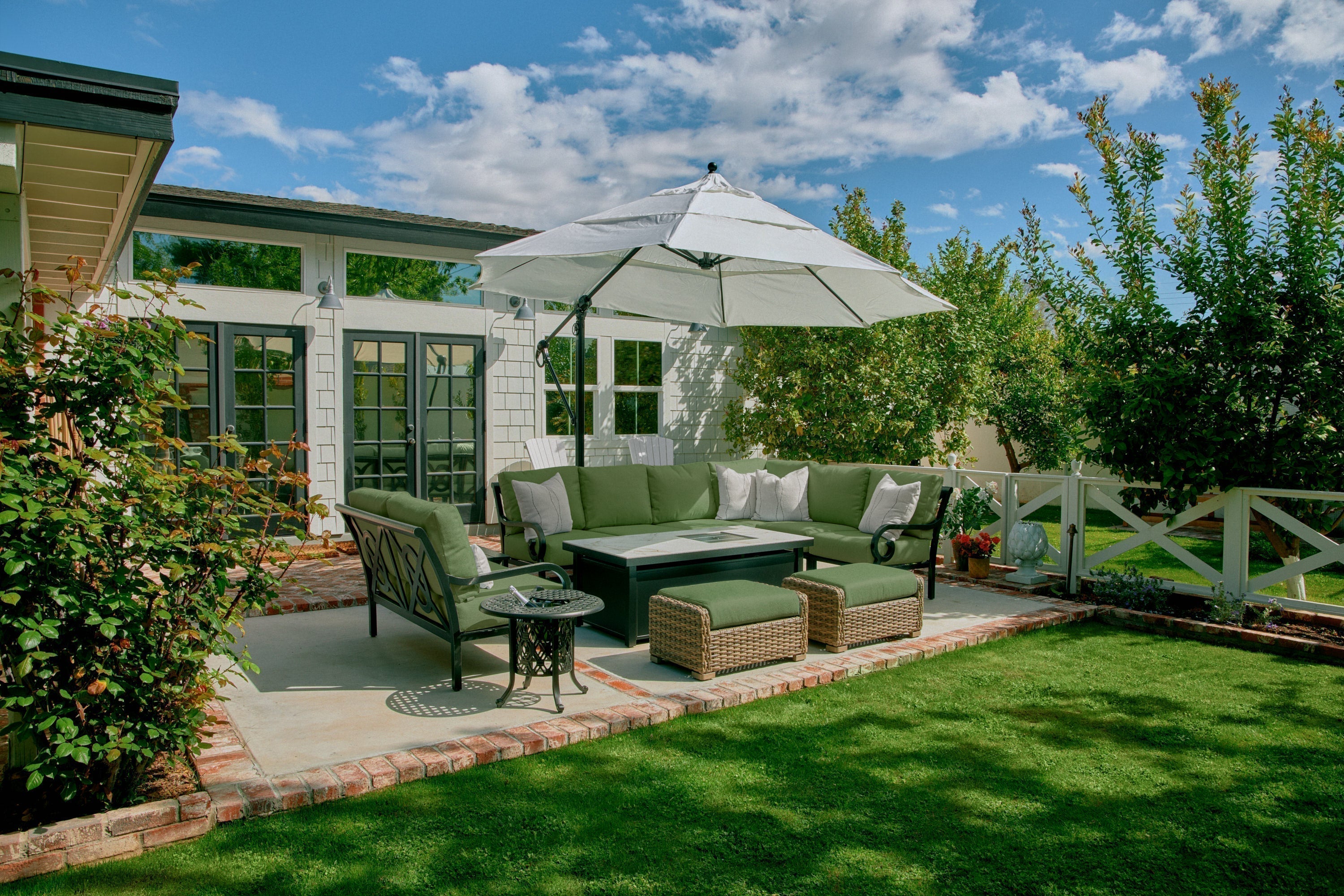 backyard patio umbrella ideas 7/9 FT Wooden Umbrella, Market Table Parasol with Rope Pulley Lift, 8 Ribs, Adjustable Heights, Outdoor Umbrella for Garden Pool (Size : 210cm/7ft) : Patio, Lawn & Garden perfectly positioned shade is always within reach. Compact Market Umbrellas & Shade