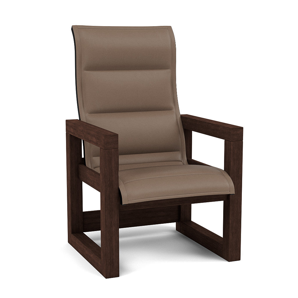 Frame Padded Sling High Back Dining Chair