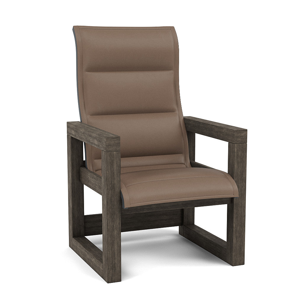 Frame Padded Sling High Back Dining Chair