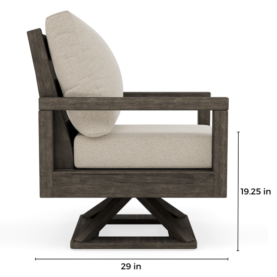 Lakeside Club Swivel Chair-Paddy O' Furniture Outdoor-Dimension-Side