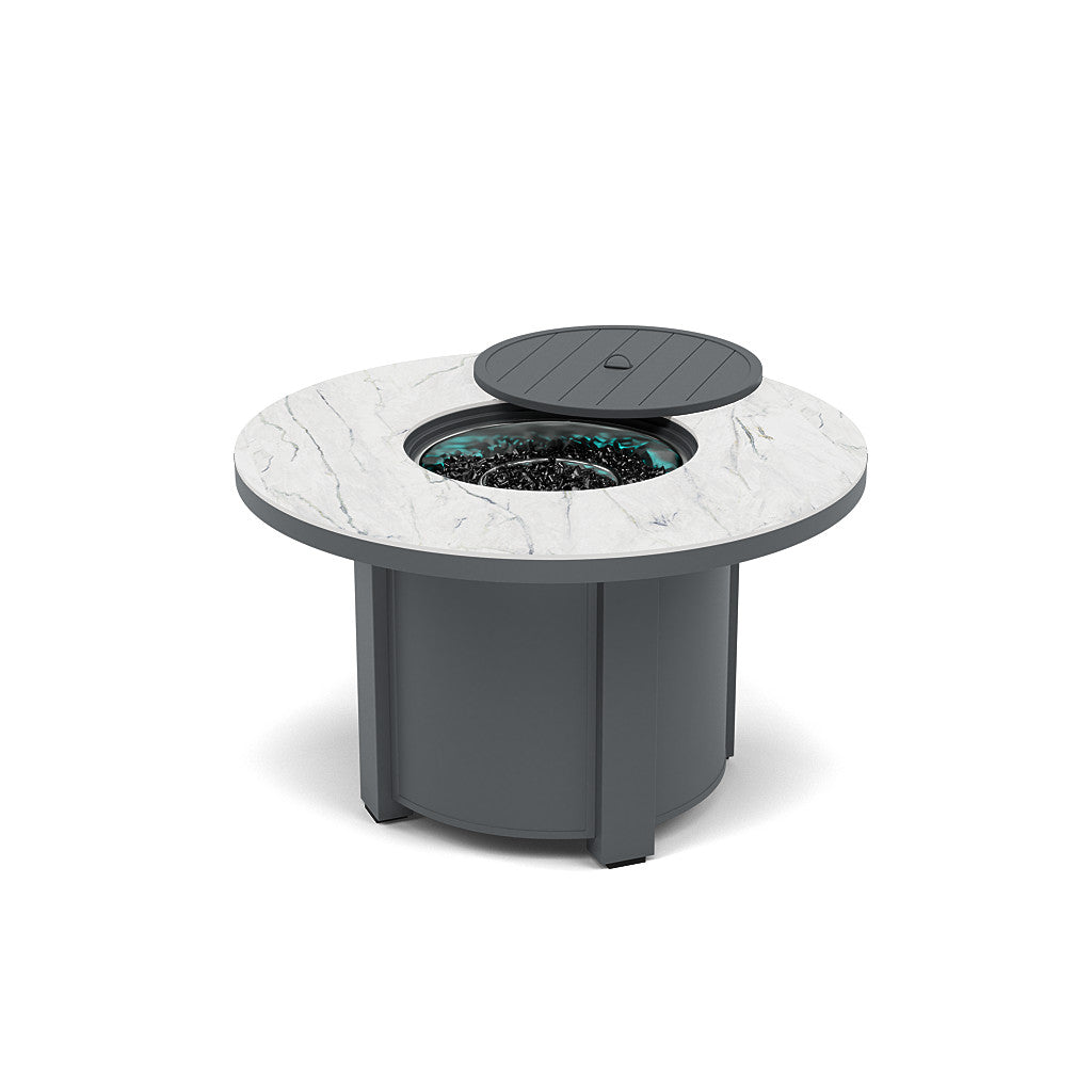 44" Round Chat Fire Pit Table - Multiple Colors and Top Patterns