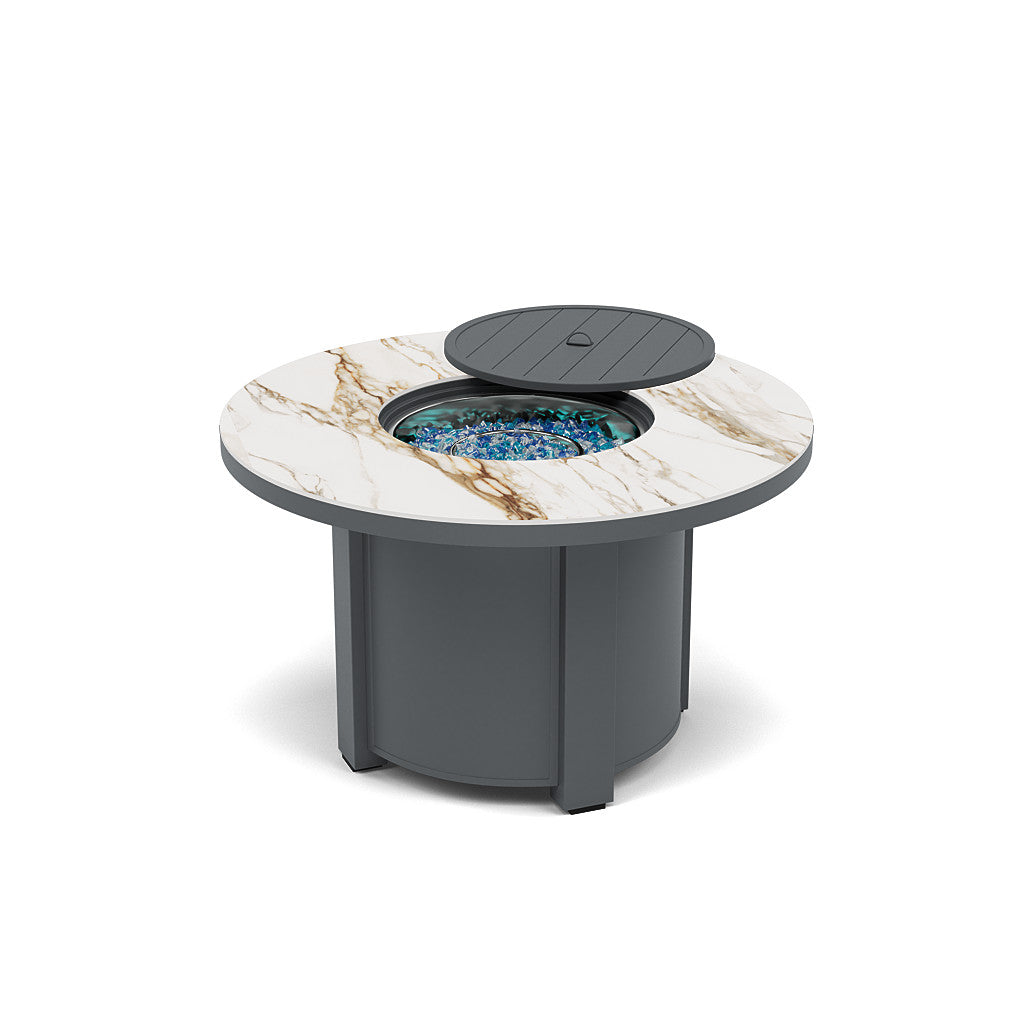 44" Round Chat Fire Pit Table - Multiple Colors and Top Patterns