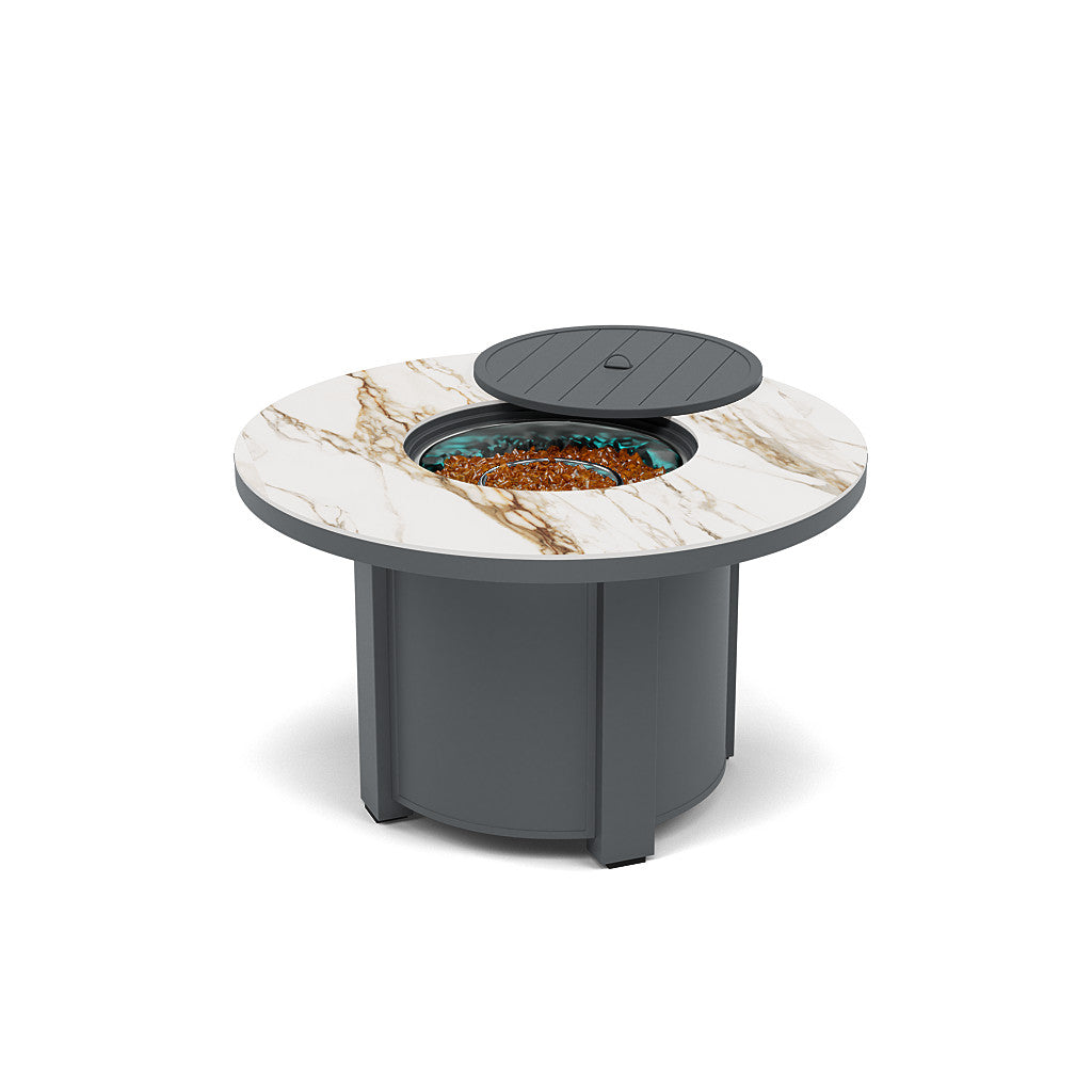 44" Round Chat Fire Pit Table - Multiple Colors and Top Patterns