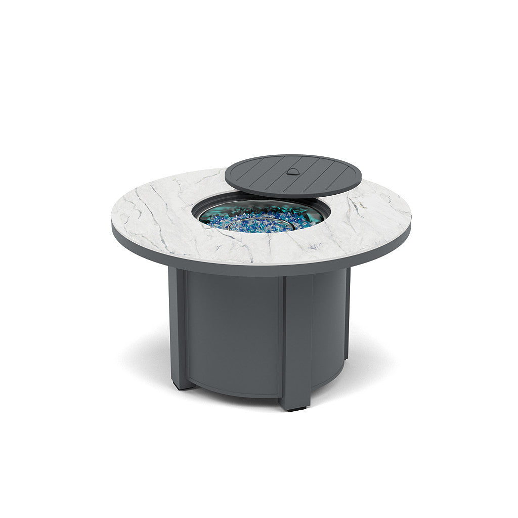 44" Round Chat Fire Pit Table - Multiple Colors and Top Patterns