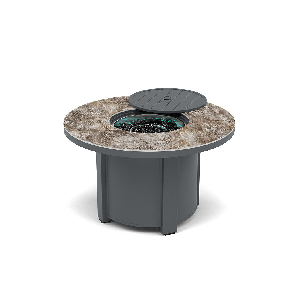 44" Round Chat Fire Pit Table - Multiple Colors and Top Patterns