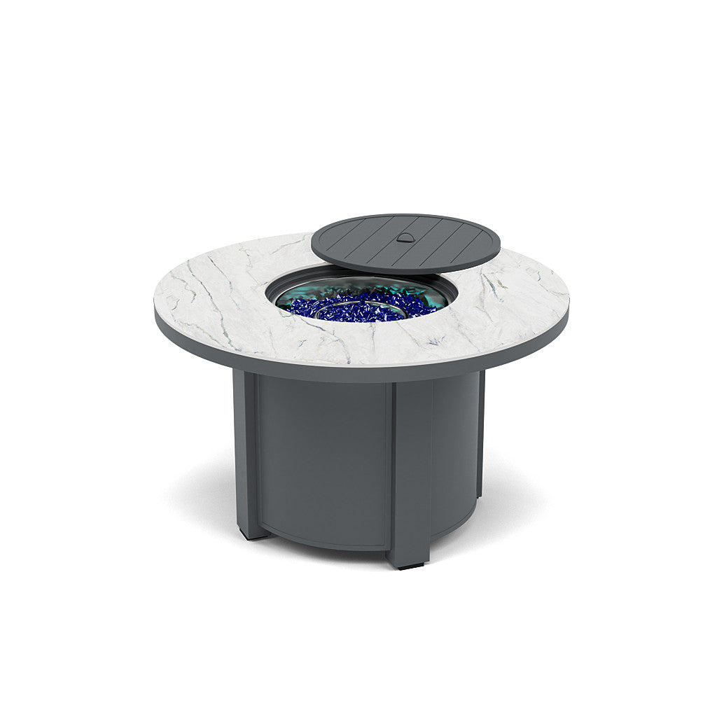 44" Round Chat Fire Pit Table - Multiple Colors and Top Patterns
