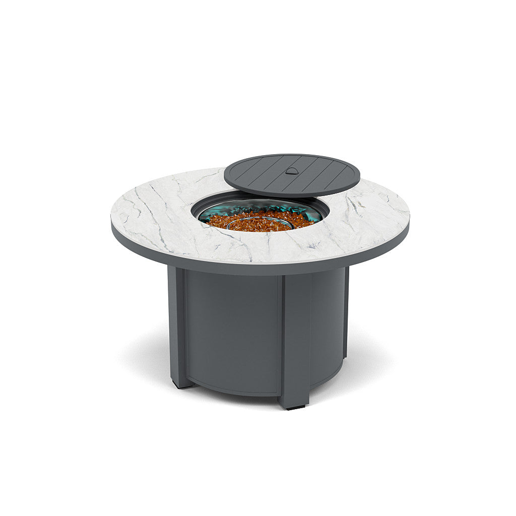 44" Round Chat Fire Pit Table - Multiple Colors and Top Patterns