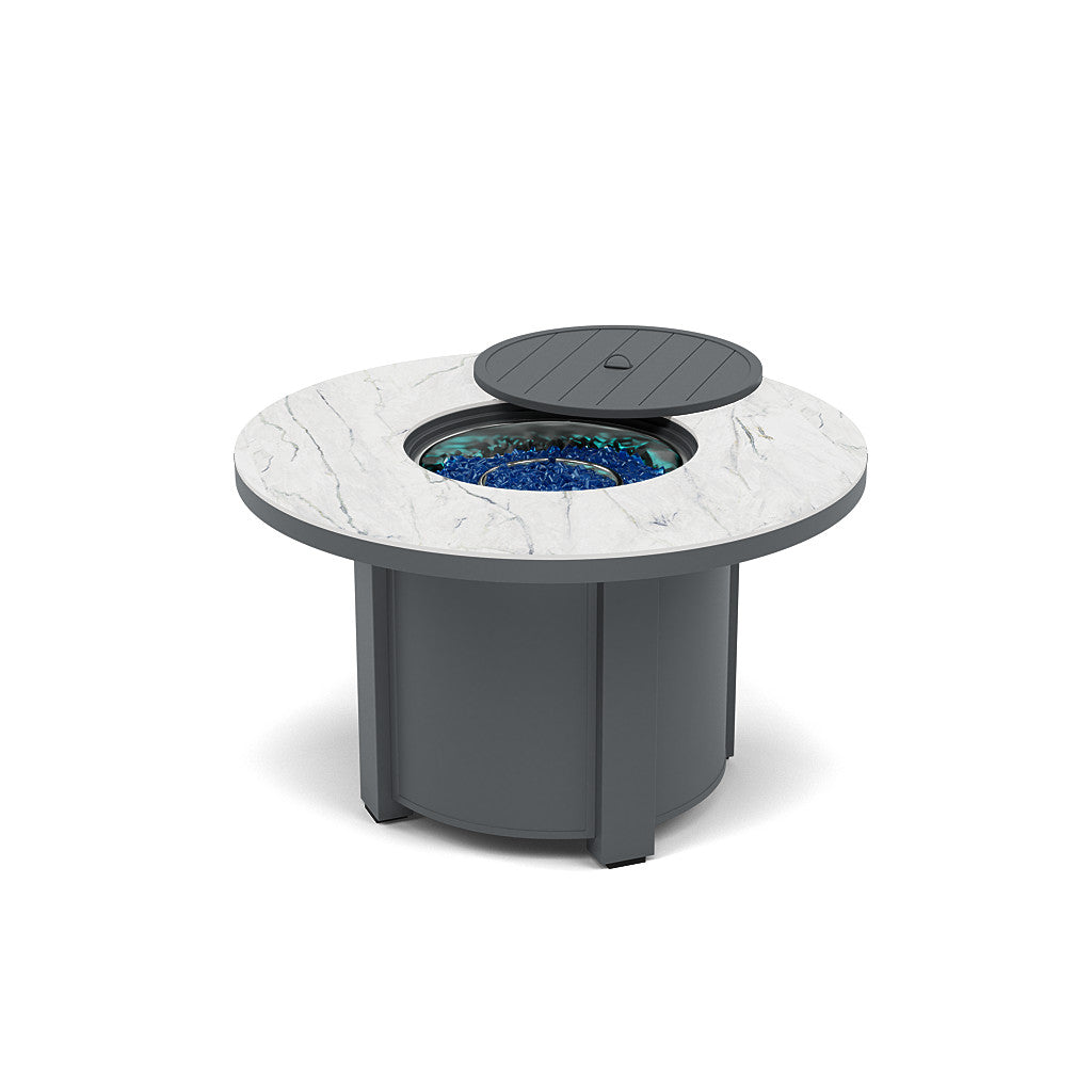 44" Round Chat Fire Pit Table - Multiple Colors and Top Patterns