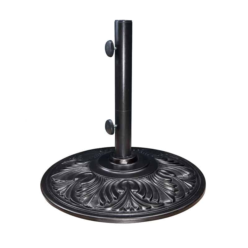 black patio umbrella with stand 50lb Black Umbrella Base (Black)