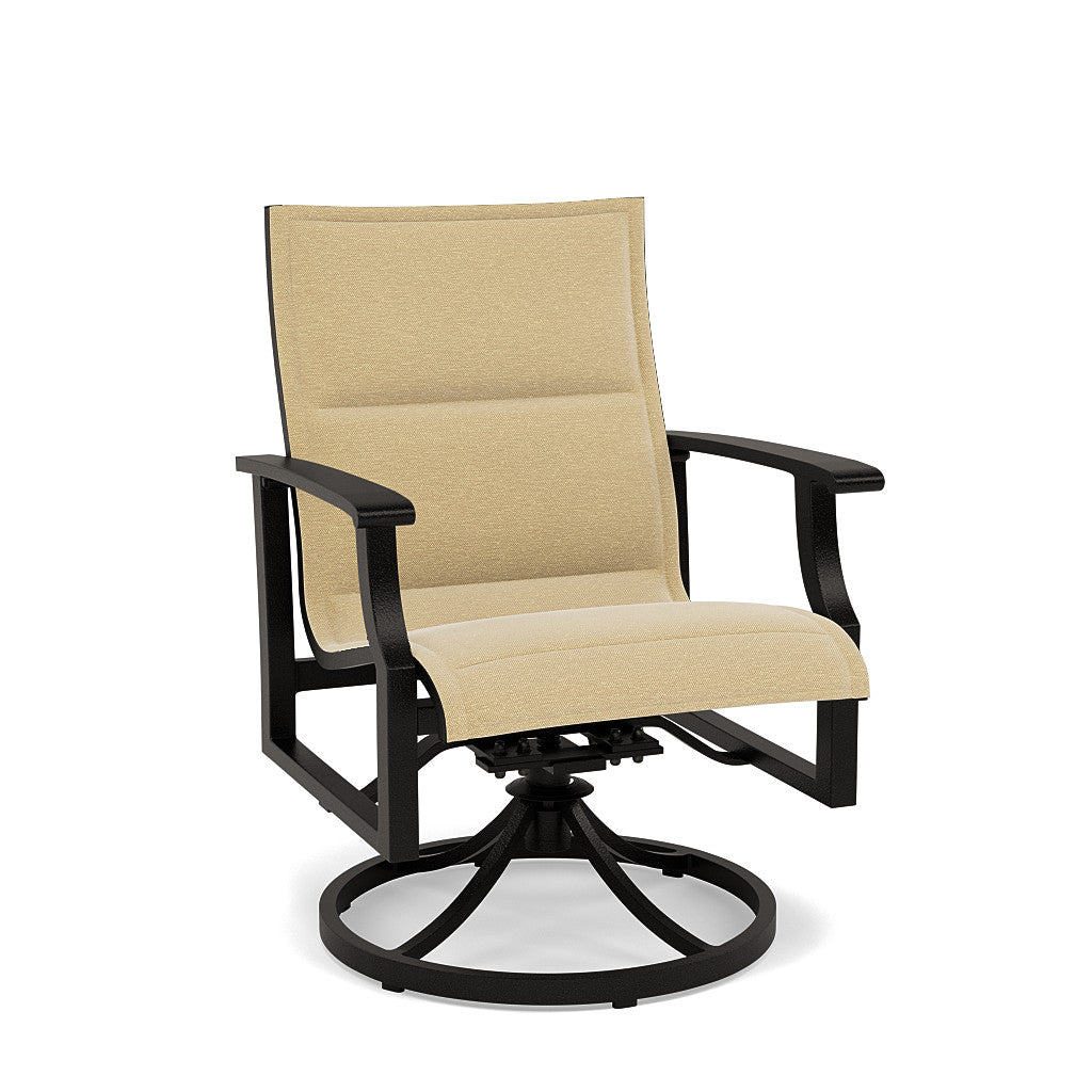 Newport Padded Sling Swivel Dining Chair