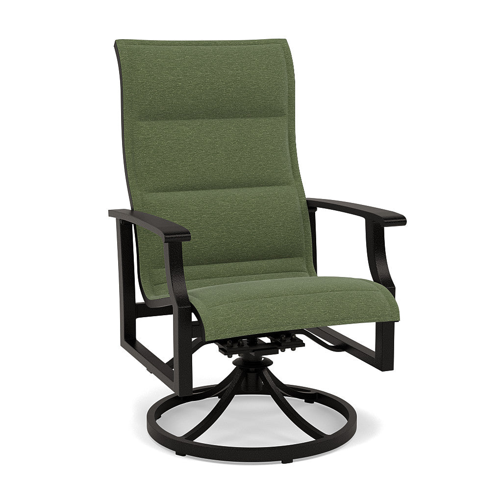 Newport Padded Sling Swivel Dining Chair