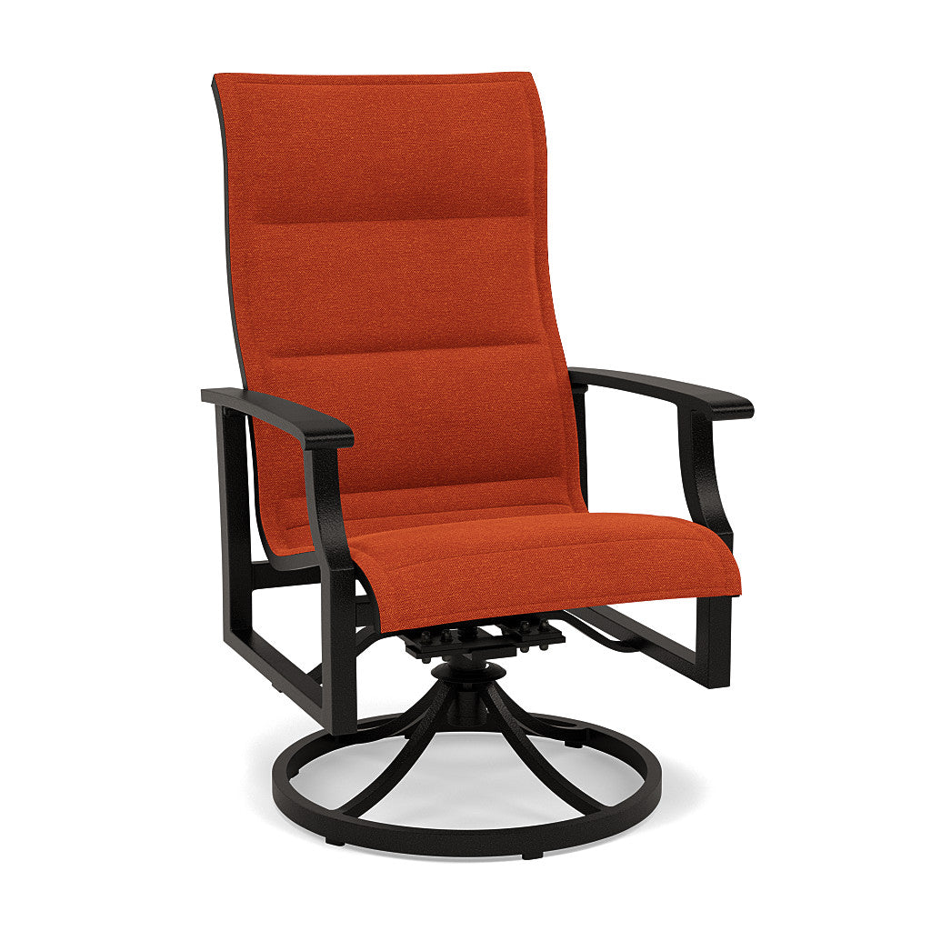 Newport Padded Sling Swivel Dining Chair