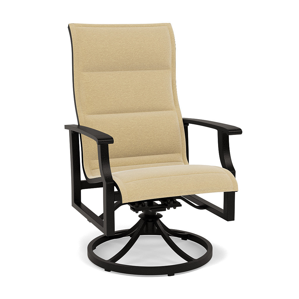 Newport Padded Sling Swivel Dining Chair