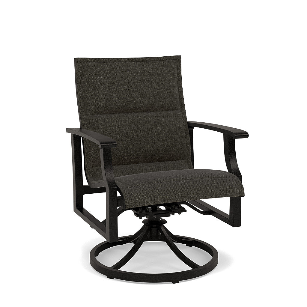 Newport Padded Sling Swivel Dining Chair