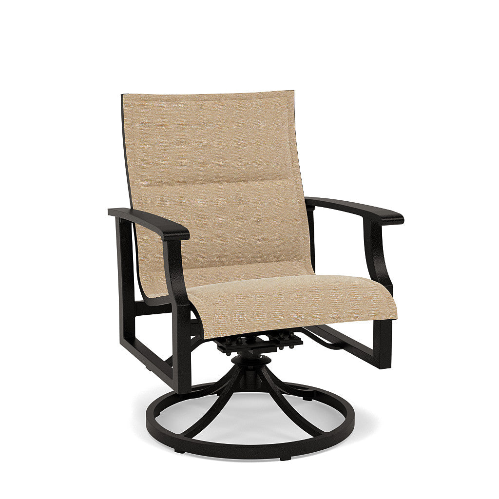 Newport Padded Sling Swivel Dining Chair