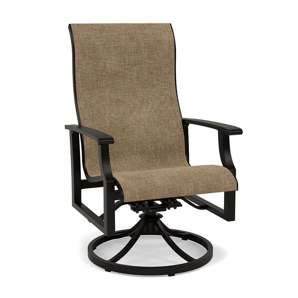 Newport Sling Swivel Dining Chair