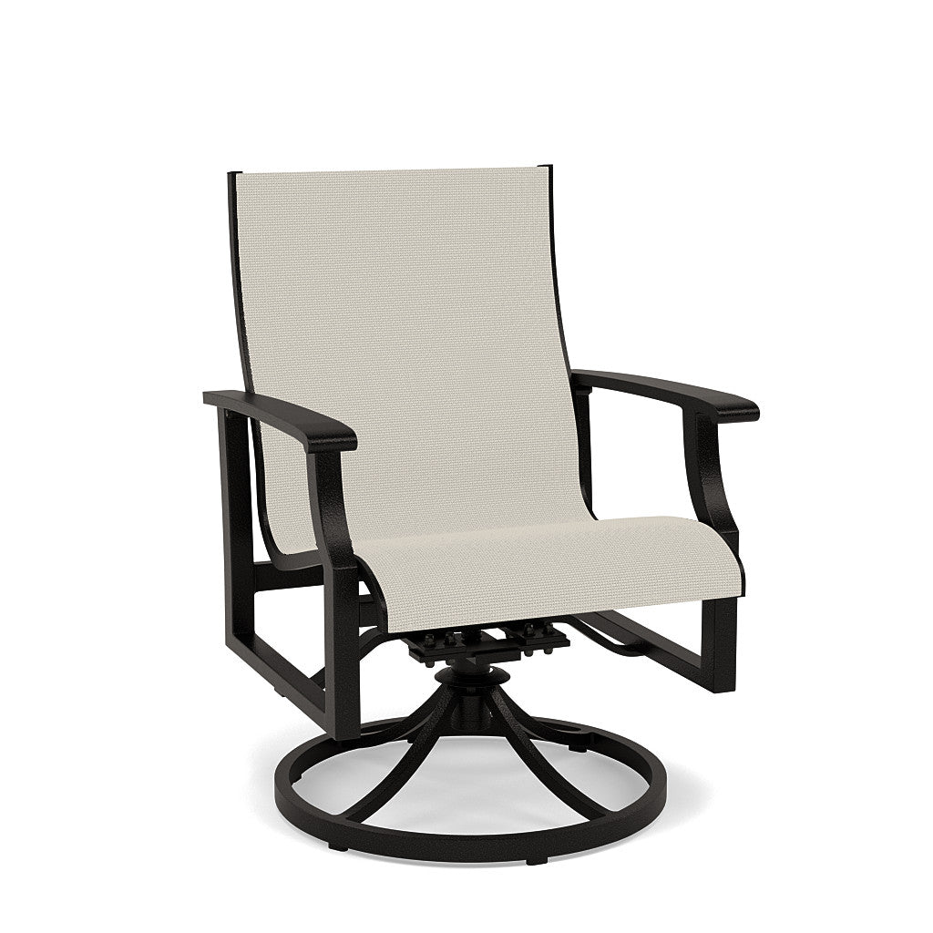 Newport Sling Swivel Dining Chair