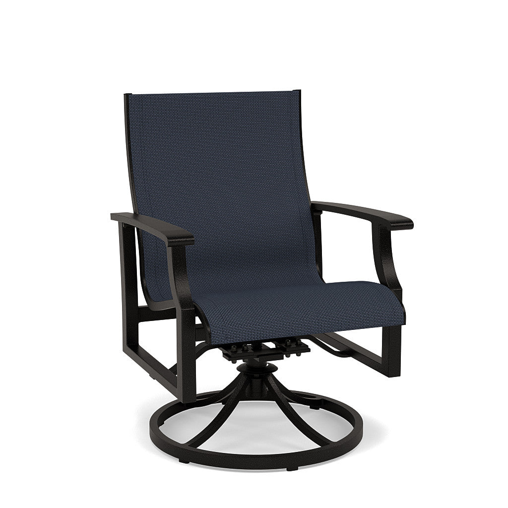 Newport Sling Swivel Dining Chair