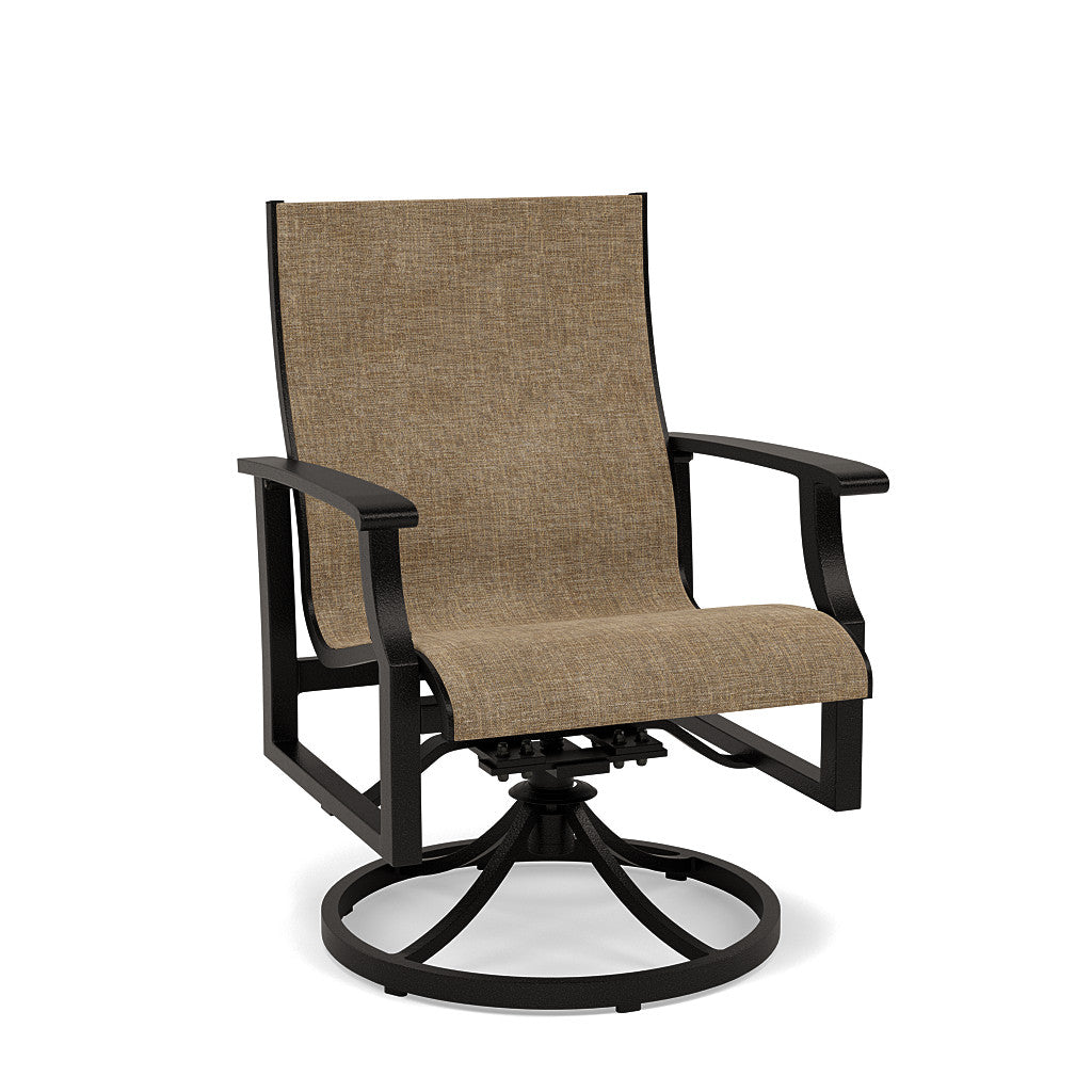 Newport Sling Swivel Dining Chair