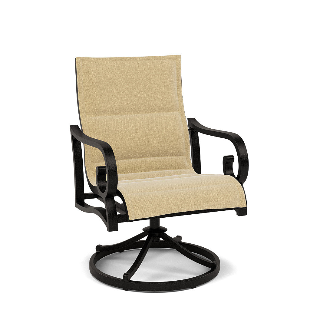 Rancho Padded Sling Swivel Dining Chair