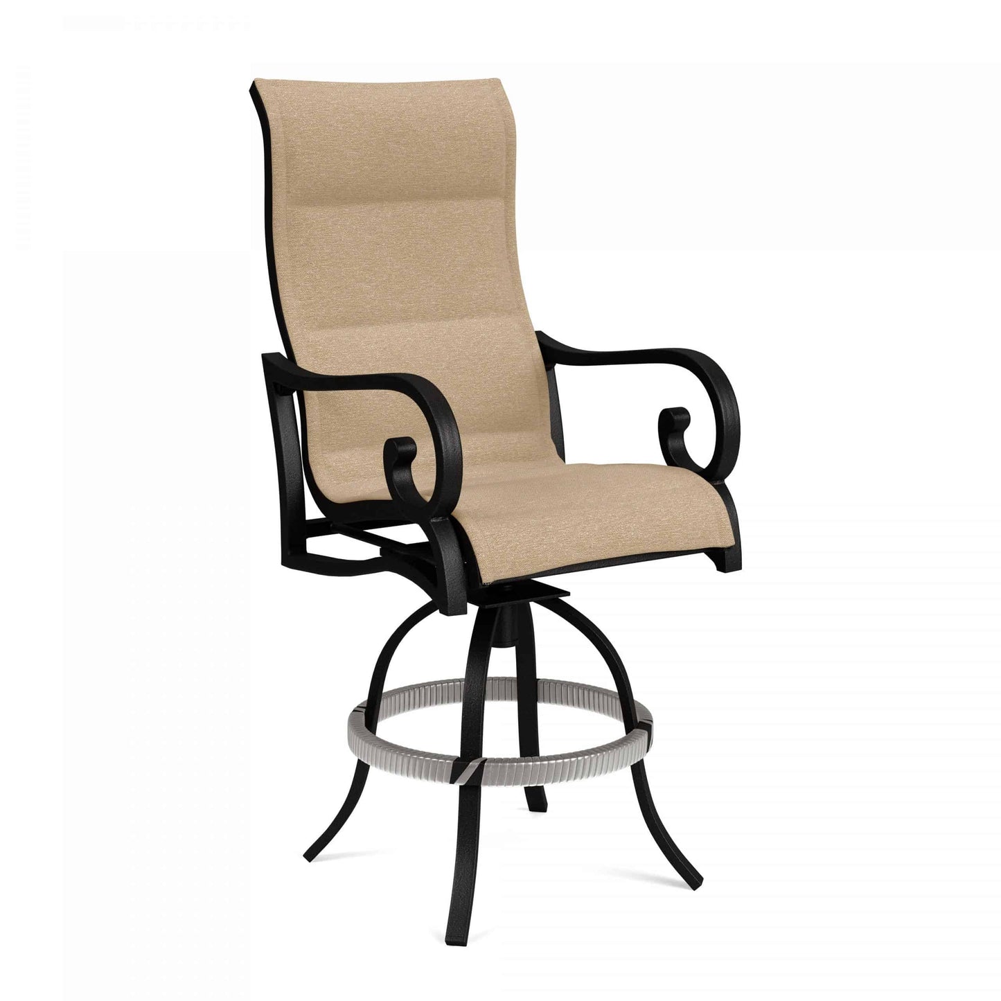 Rancho Padded Sling Swivel Balcony Barstool