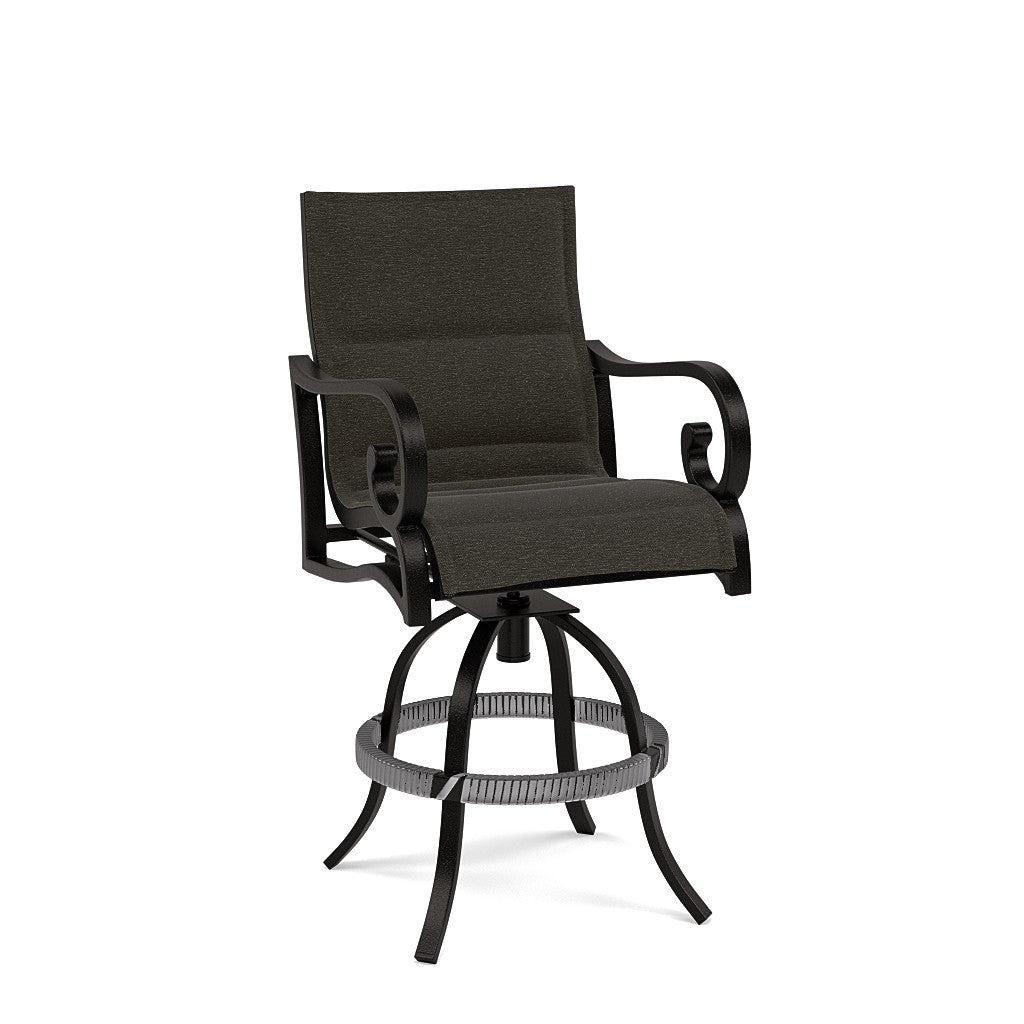 Rancho Padded Sling Swivel Balcony Barstool