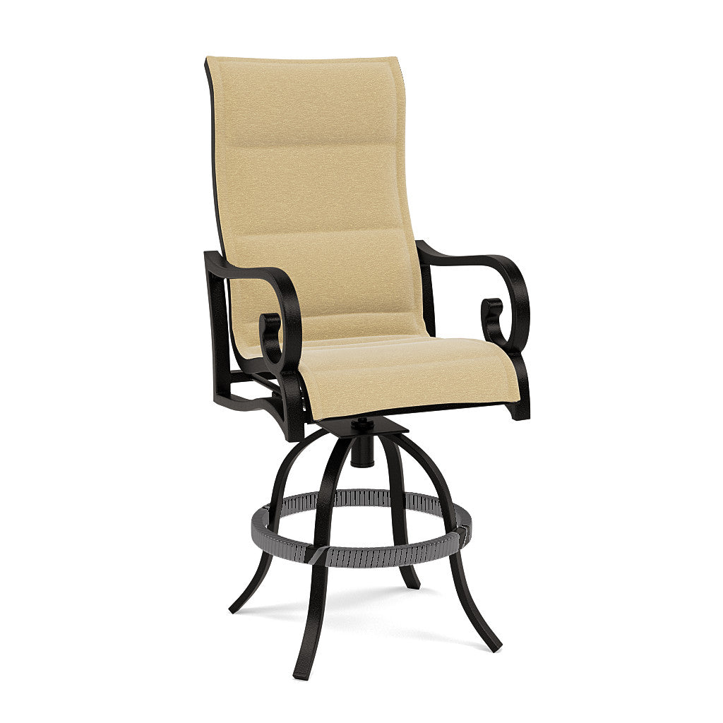 Rancho Padded Sling Swivel Balcony Barstool