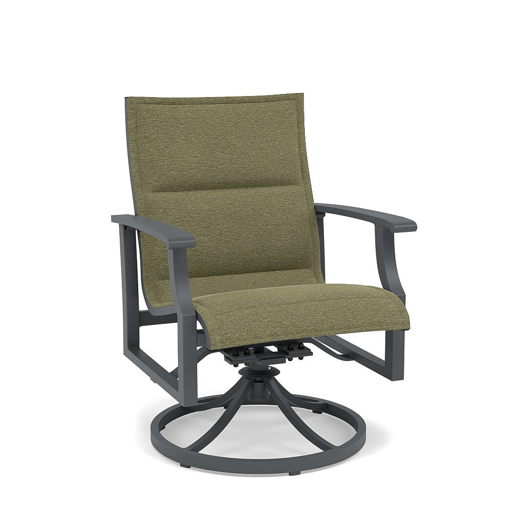 Rockport Padded Sling Swivel Dining Chair
