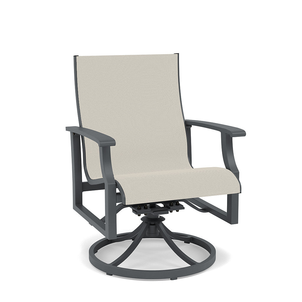 Rockport Sling Swivel Dining Chair