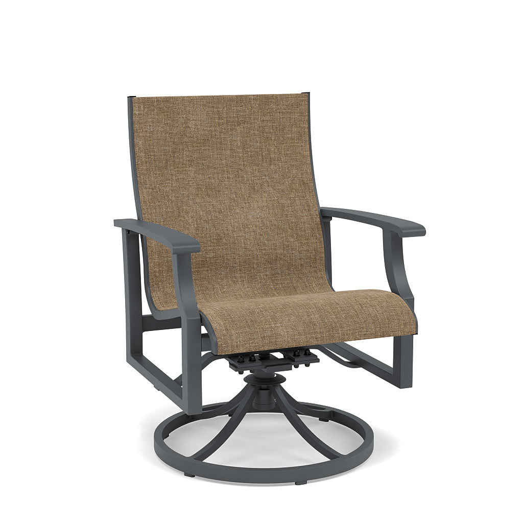 Rockport Sling Swivel Dining Chair