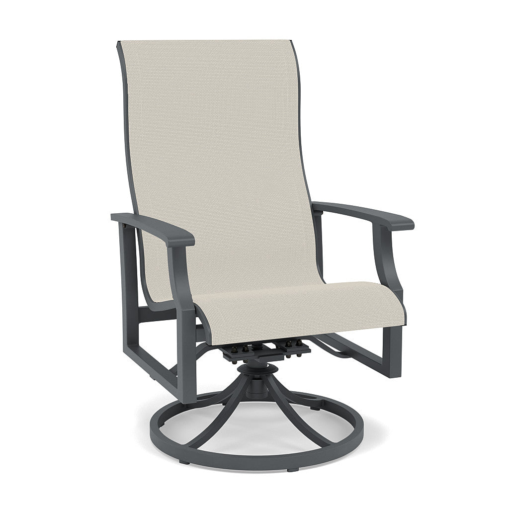 Rockport Sling Swivel Dining Chair