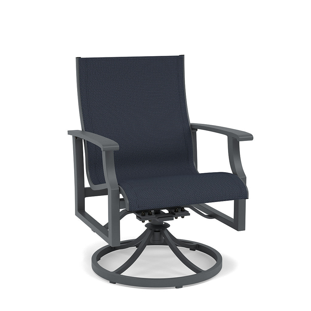 Rockport Sling Swivel Dining Chair