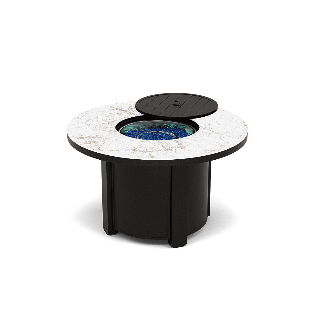 44" Round Chat Fire Pit Table - Multiple Colors and Top Patterns