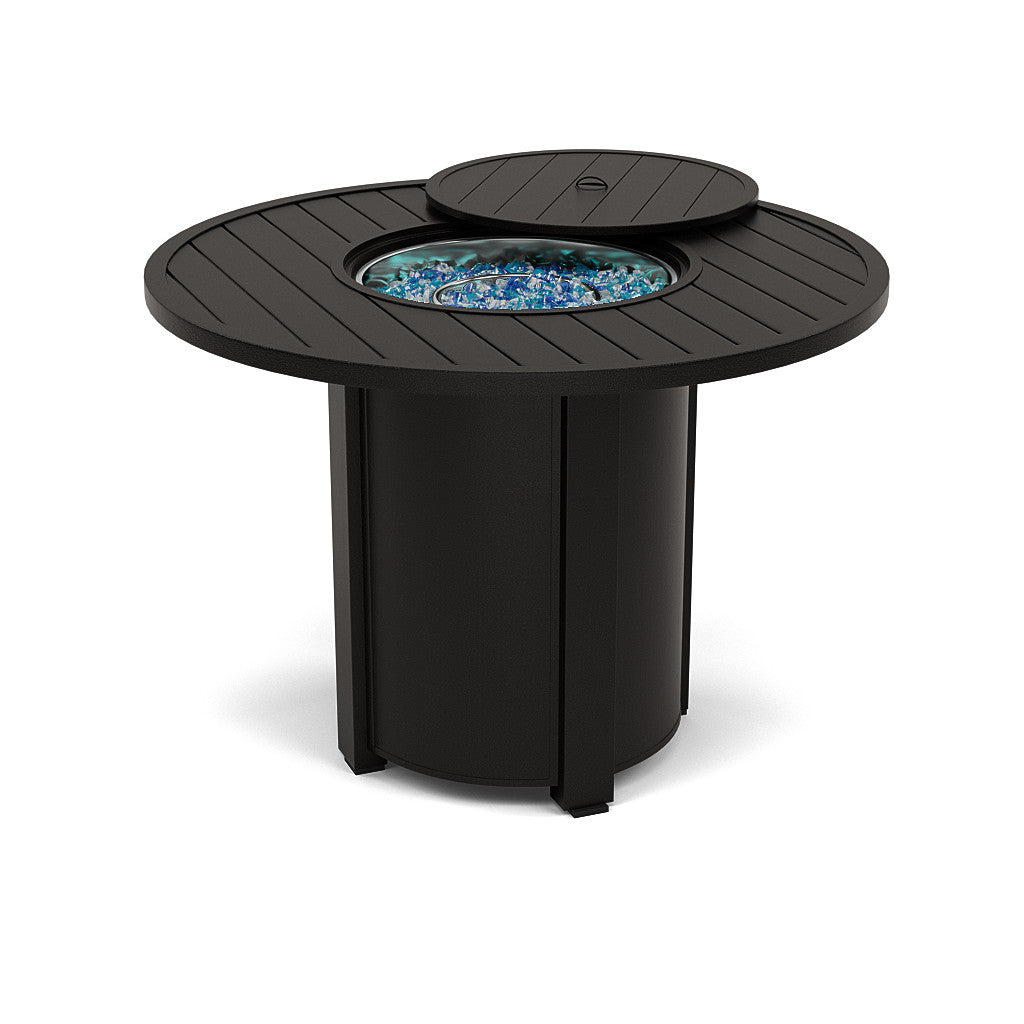 54" Round Balcony Fire Pit Table - Multiple Colors and Top Patterns