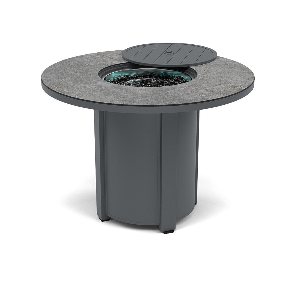 54" Round Balcony Fire Pit Table - Multiple Colors and Top Patterns