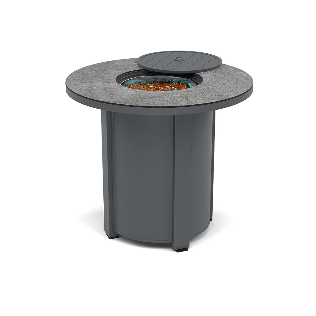 44" Round Balcony Fire Pit Table - Multiple Colors and Top Patterns