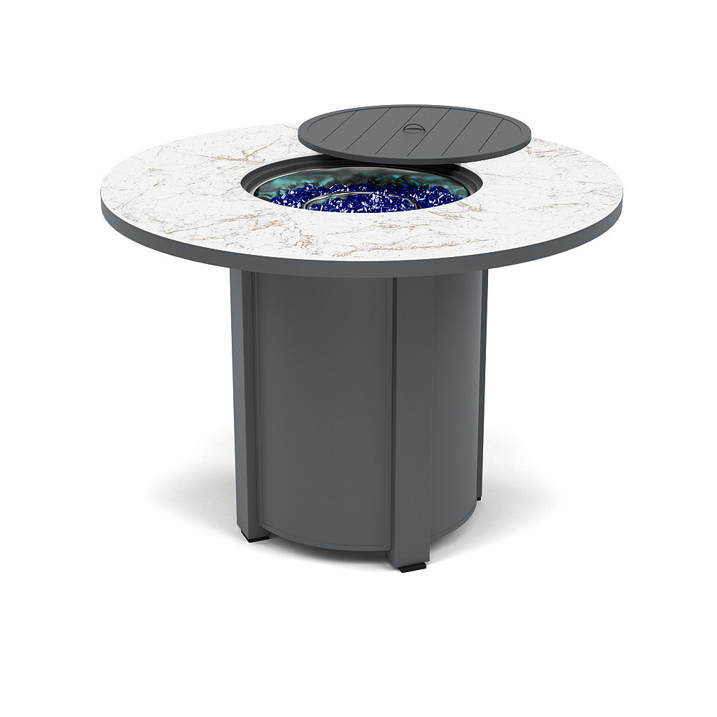 54" Round Balcony Fire Pit Table - Multiple Colors and Top Patterns