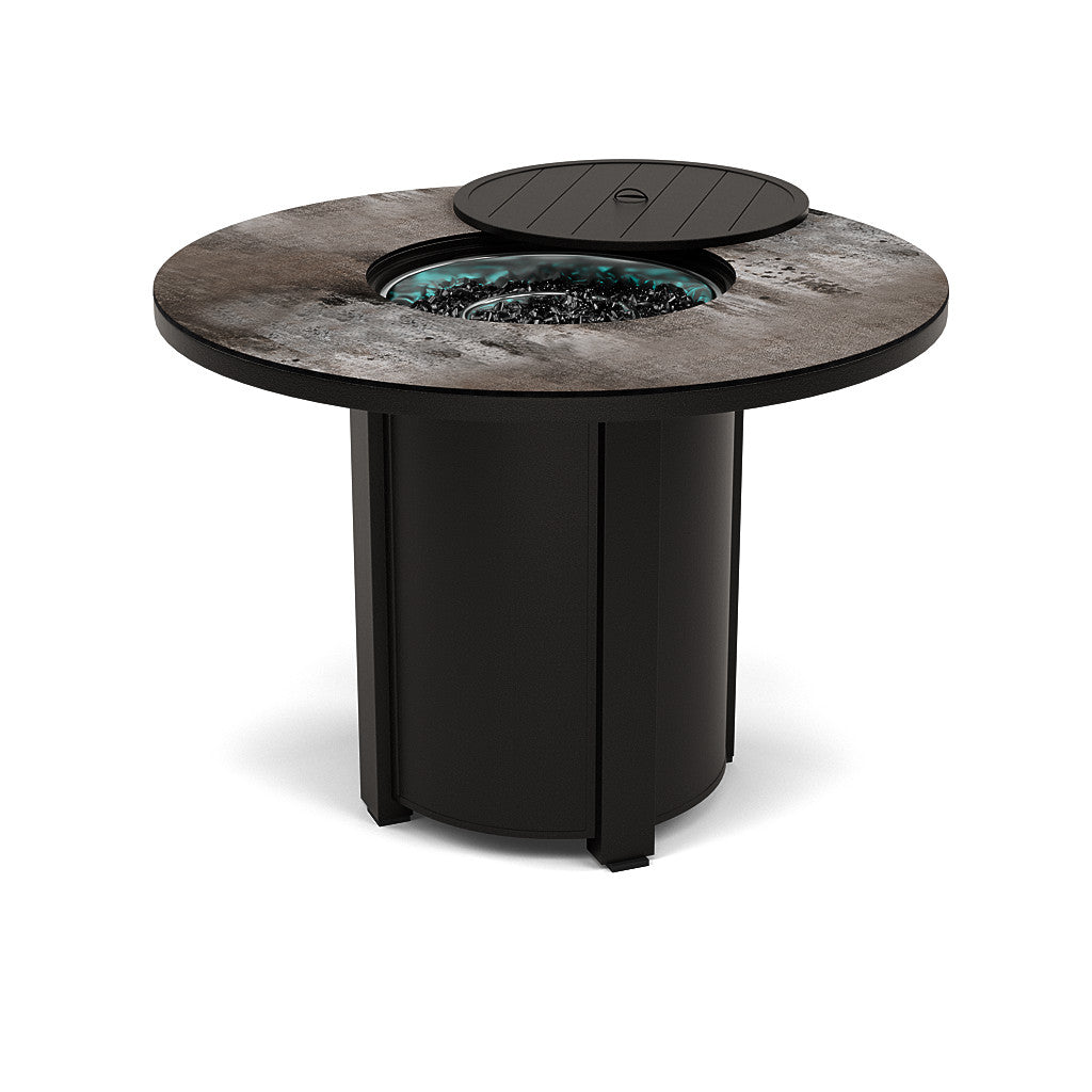 54" Round Balcony Fire Pit Table - Multiple Colors and Top Patterns