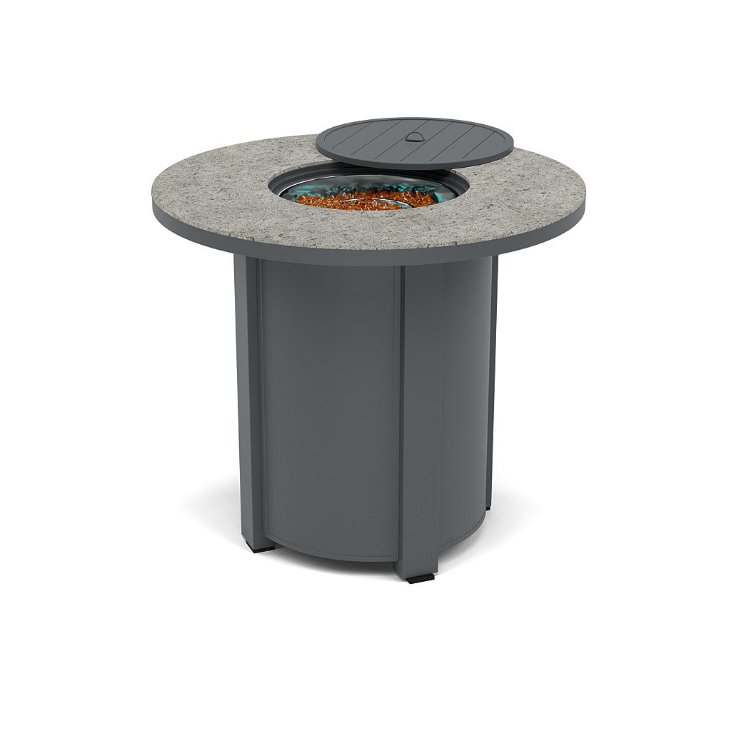 44" Round Balcony Fire Pit Table - Multiple Colors and Top Patterns