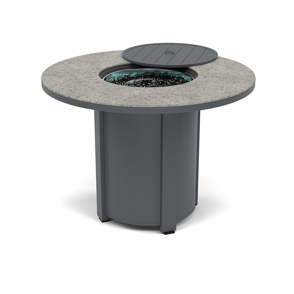 54" Round Balcony Fire Pit Table - Multiple Colors and Top Patterns