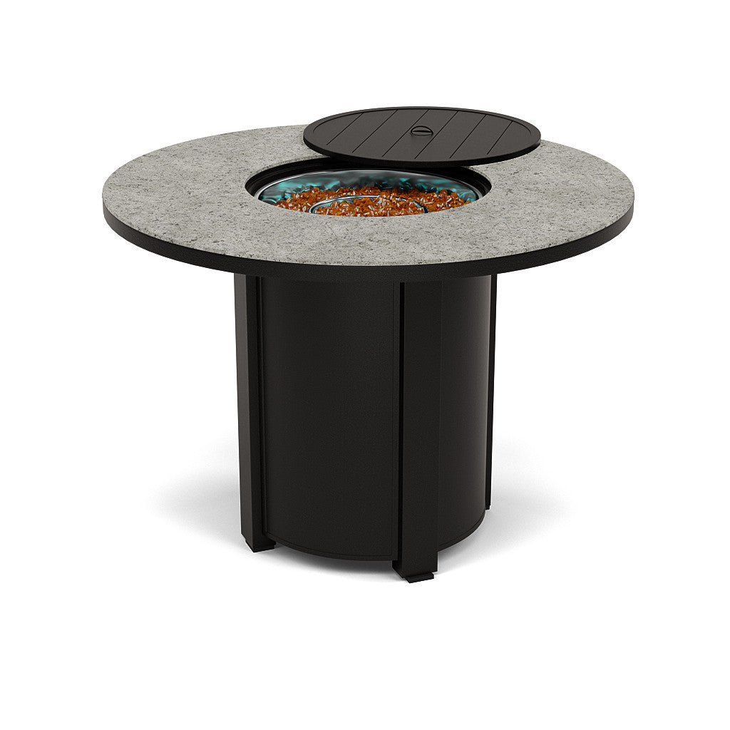 54" Round Balcony Fire Pit Table - Multiple Colors and Top Patterns