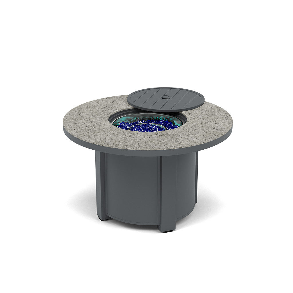 44" Round Chat Fire Pit Table - Multiple Colors and Top Patterns