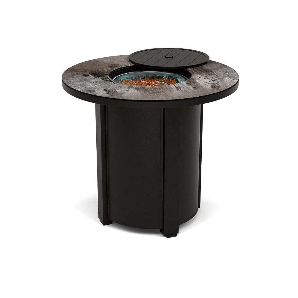44" Round Balcony Fire Pit Table - Multiple Colors and Top Patterns