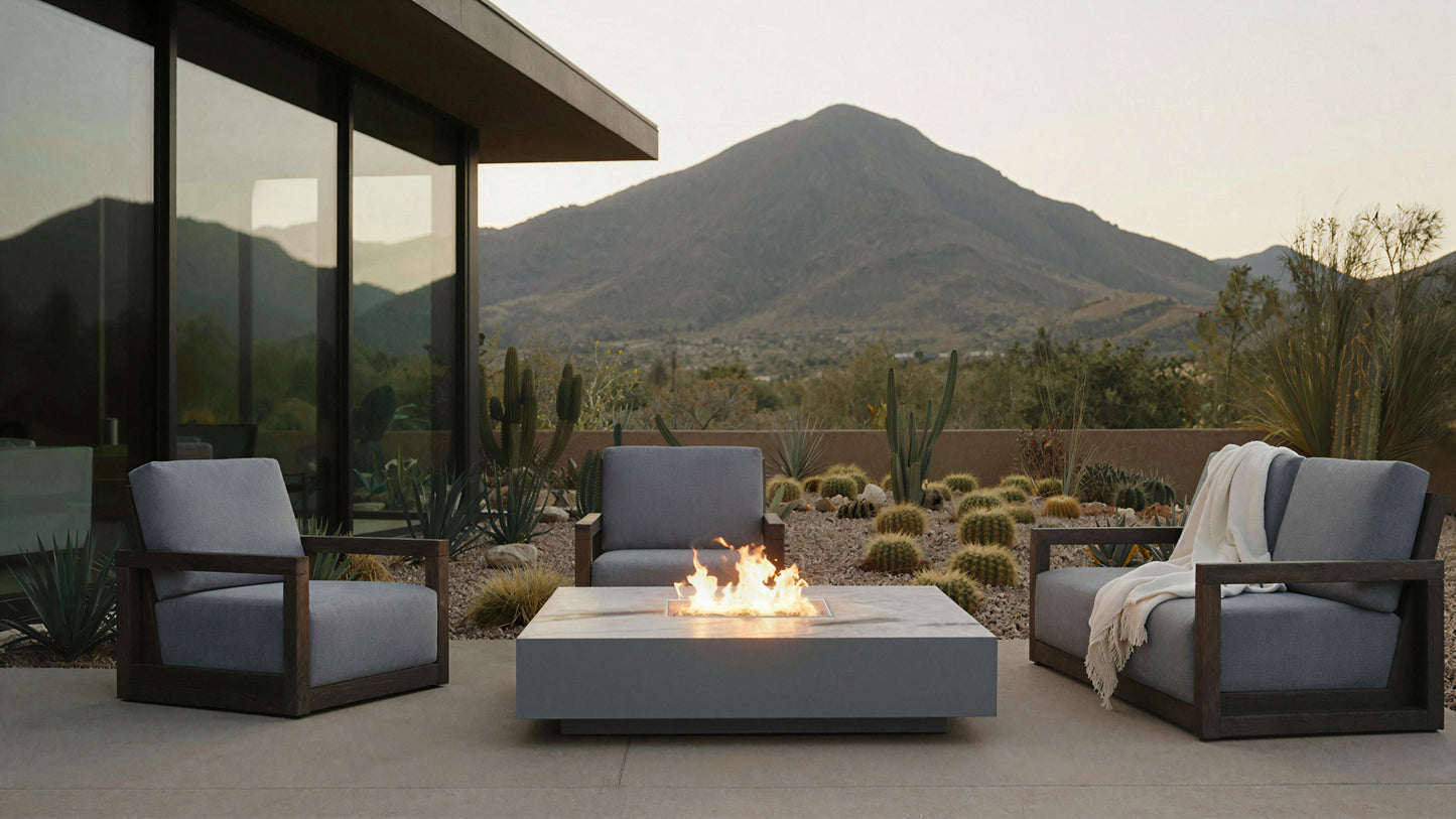 Naples 70" X 40"  Rectangular Fire Pit Table