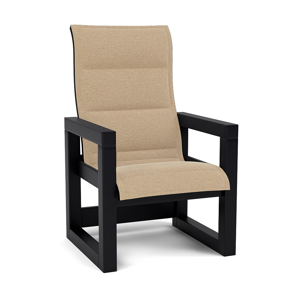 Frame Padded Sling Low Back Dining Chair