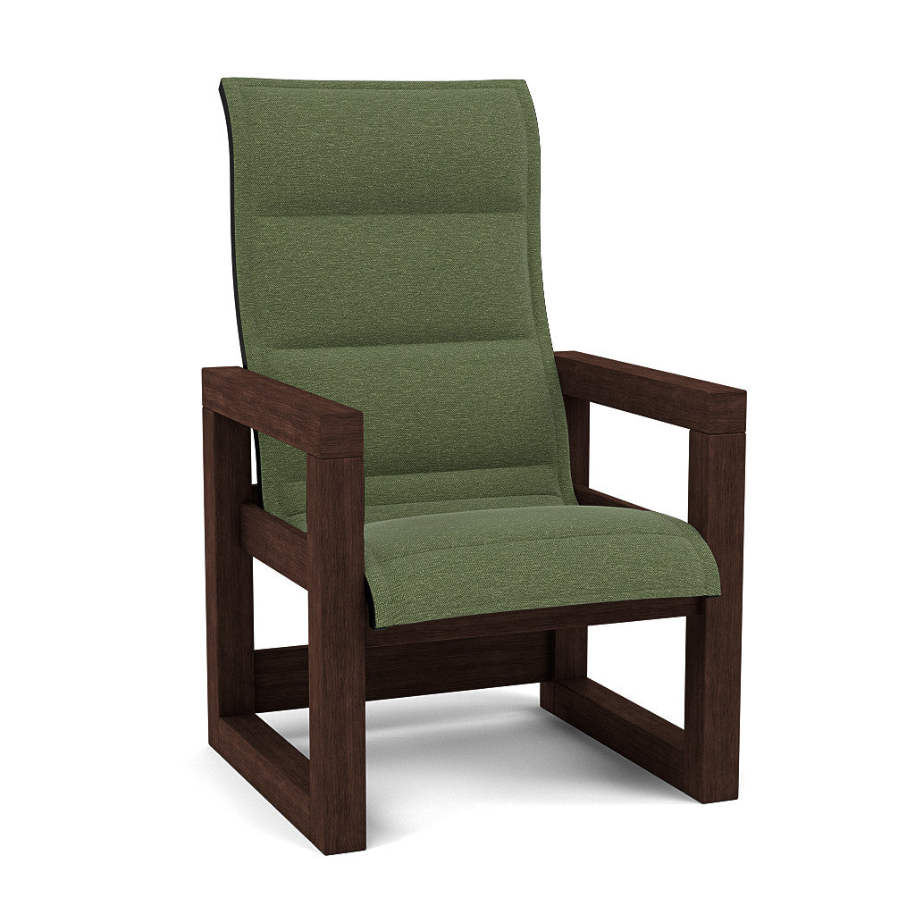 Frame Padded Sling Low Back Dining Chair