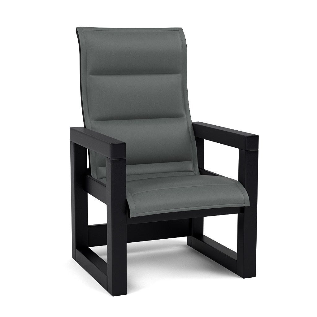 Frame Padded Sling Low Back Dining Chair