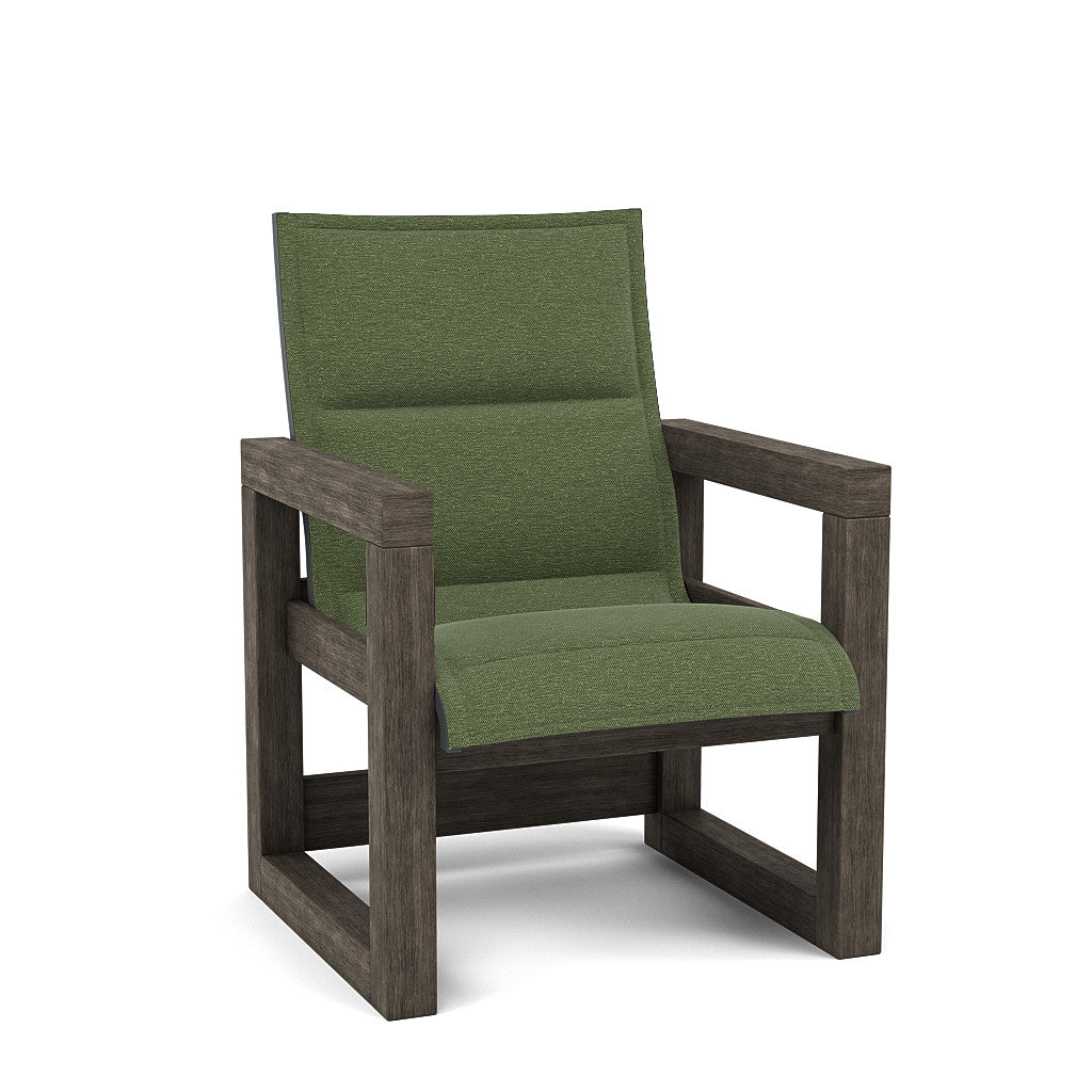 Frame Padded Sling Low Back Dining Chair