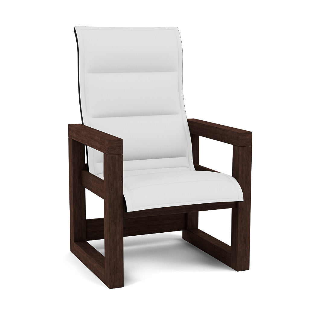 Frame Padded Sling Low Back Dining Chair