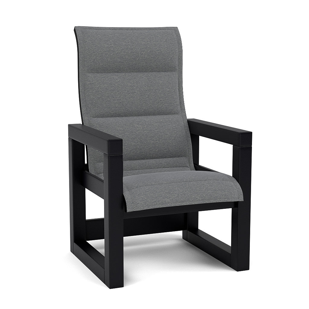 Frame Padded Sling Low Back Dining Chair